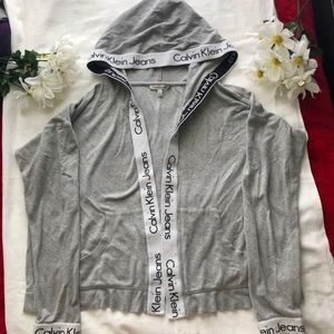 Calvin Klein Logo Gray Sweater